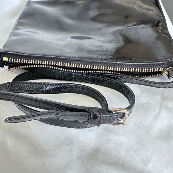 Cole Haan Ali‎ Mini Jitney Black Patent Leather Shoulder Crossbody Bag - Picture 7 of 8